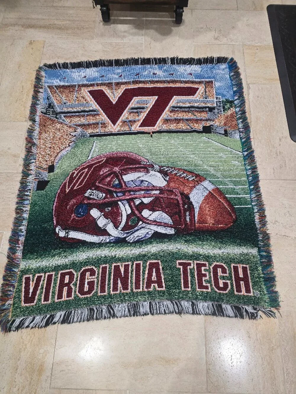 Virginia Tech Hokies Tapestry Throw Blanket 43x54